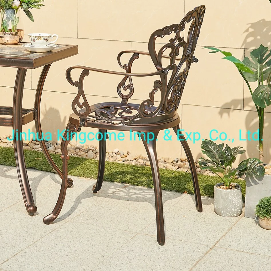 Hot Sale /Garden/Patio/Leisure/Cast Aluminum Lily Chair with Armrest