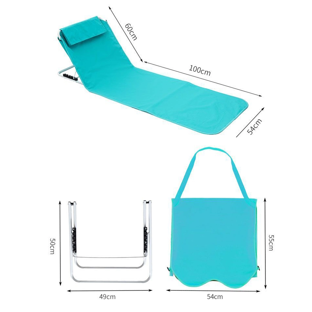 Adjustable Foldable Backrest Ultralight Beach Sun Lounger Outdoor Fishing Chair Garden Furniture Reclining Chair Portable Beach Lounger Wyz20228