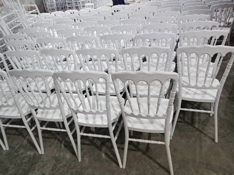 Cheap Price Outdoor Wedding Event Party Stacktable Resin White Napoleon Chair