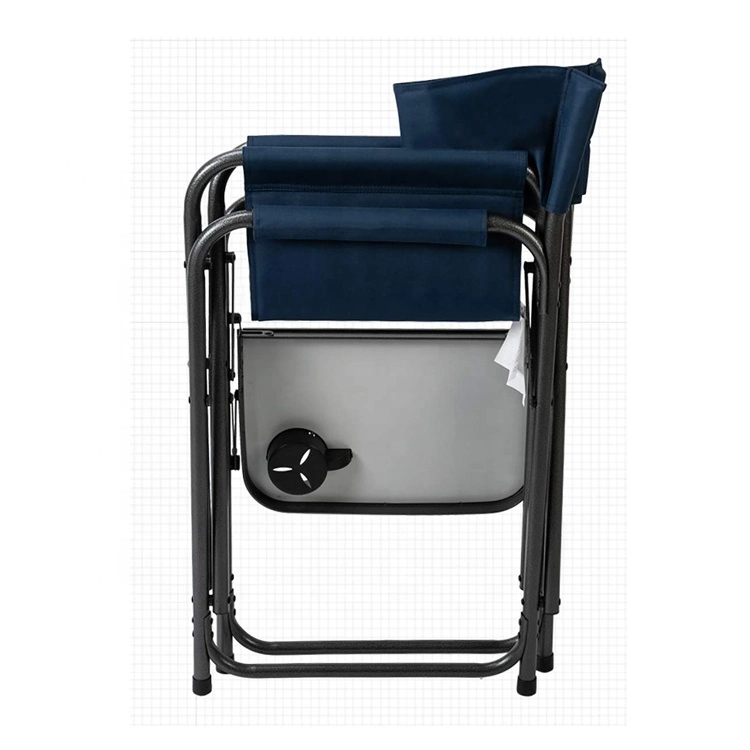 Design Chair Outdoor Folding Metal Director Chair with Side Table