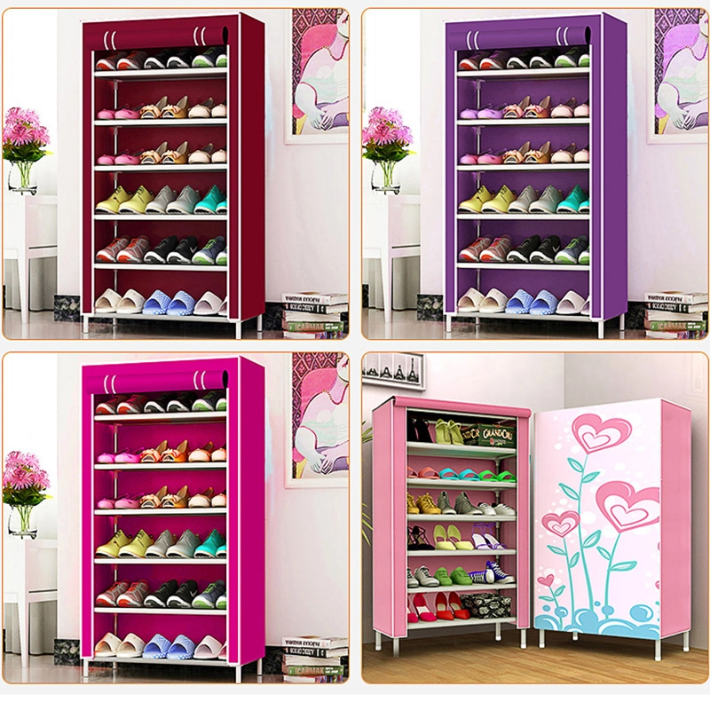 Multiple Layers Optional Portable Shoe Rack Organizer with Door