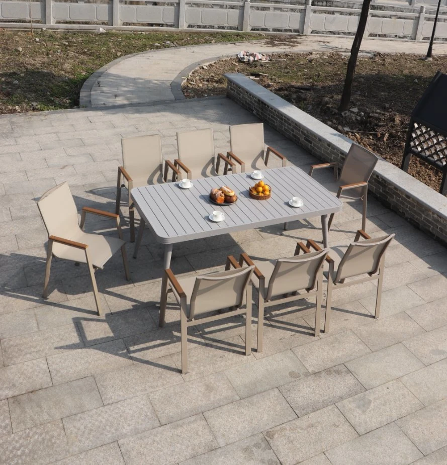 Yard Villa Outdoor Tables and Chairs Open-Air Balcony Outside The Nordic Aluminum Alloy Table Leisure Simple Tables and Chairs