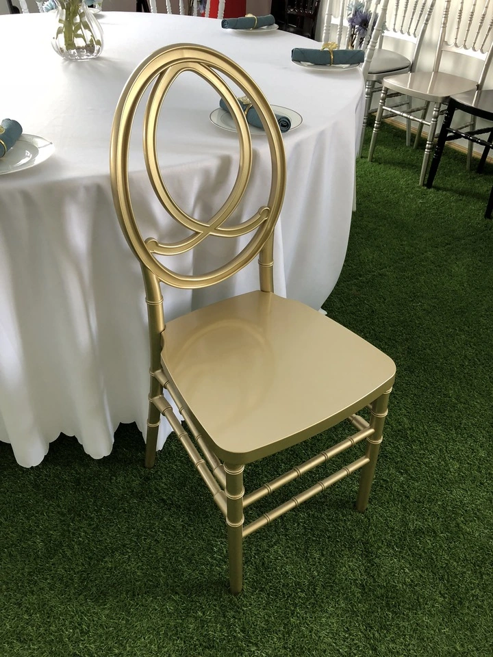 Gold Resin Plastic Monobloc Resin Wedding Ballroom Tiffany Phoenix Chairs