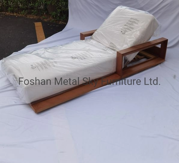 Outdoor Garden Gazebo Villa Patio Wooden Teak Leisure Chaise Lounger