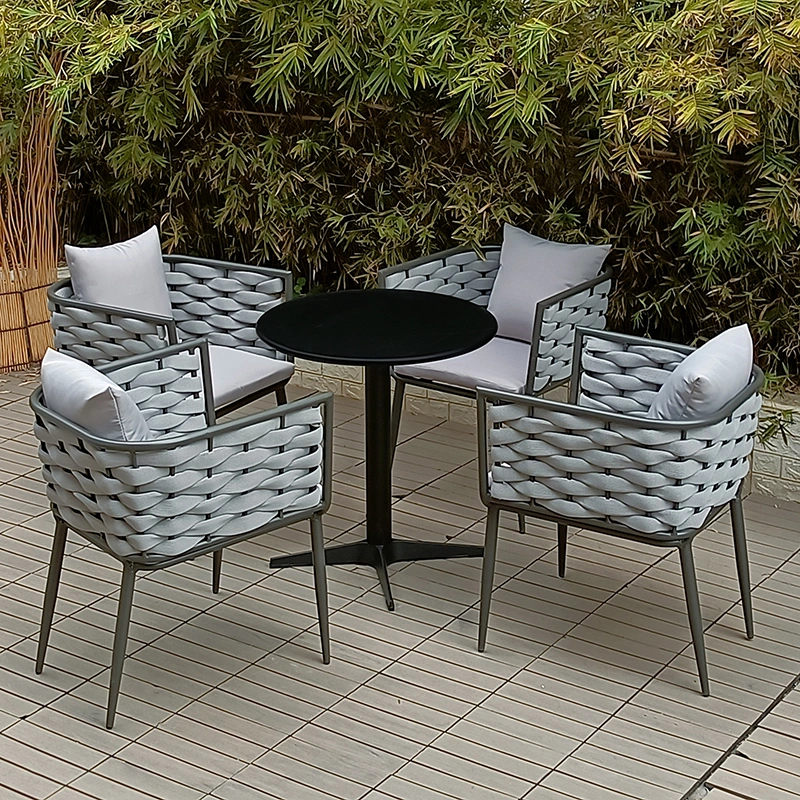 Hot Sale Commercial Hotel Restaurant Outdoor Dining Table and Chair Modern Patio Dining Rattan Chairs and Table