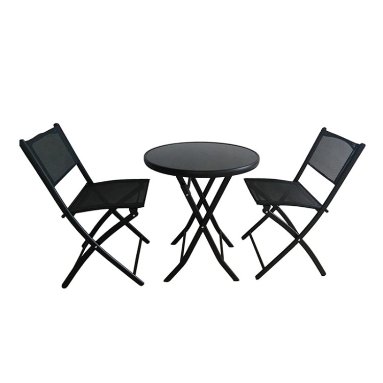 Metal Patio Folding Furniture 3 Piece Garden Bistro Set Garden Chair Set