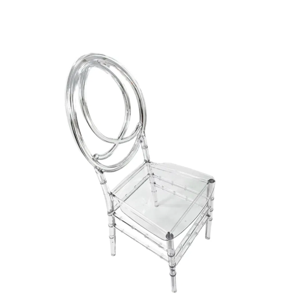 Best Selling Transparent Clear Crystal Resin Wedding Chiavari Napoleon Chair