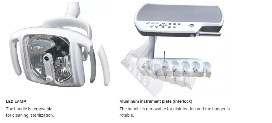 Safety Dental Unit Chair Luxury Set with Free Light Cure for Portable Dental Chair/Dental Clinic Chair