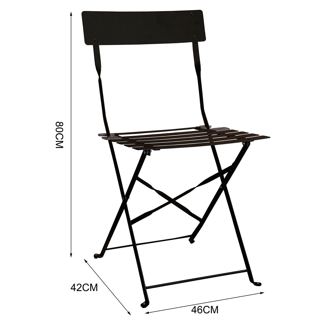 Garden Supplies Outdoor Furniture Metal Sturdy Waterproof Folding Dining Chairs