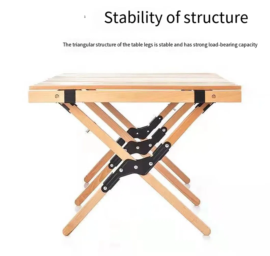 Wholesale Outdoor Portable Wooden Omelet Tables Picnic Camping Travel Leisure Beach Bamboo Folding Table