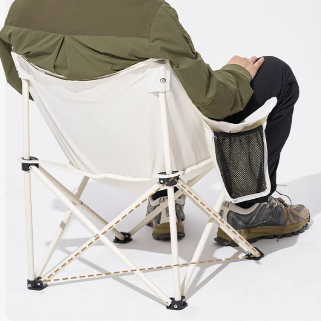 Portable Outdoor Folding Leisure Camping Moon Fishing Chair