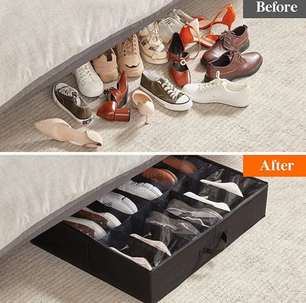 Divider Under Bed Containers Organizer Foldable Shoe Organizer Storage