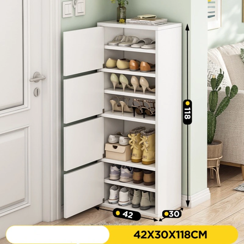 Shoe Rack Simple Doorway Household Economical Storage Room Beautiful Multi-Layer Dustproof Narrow High Vertical Small Shoe Cabinet