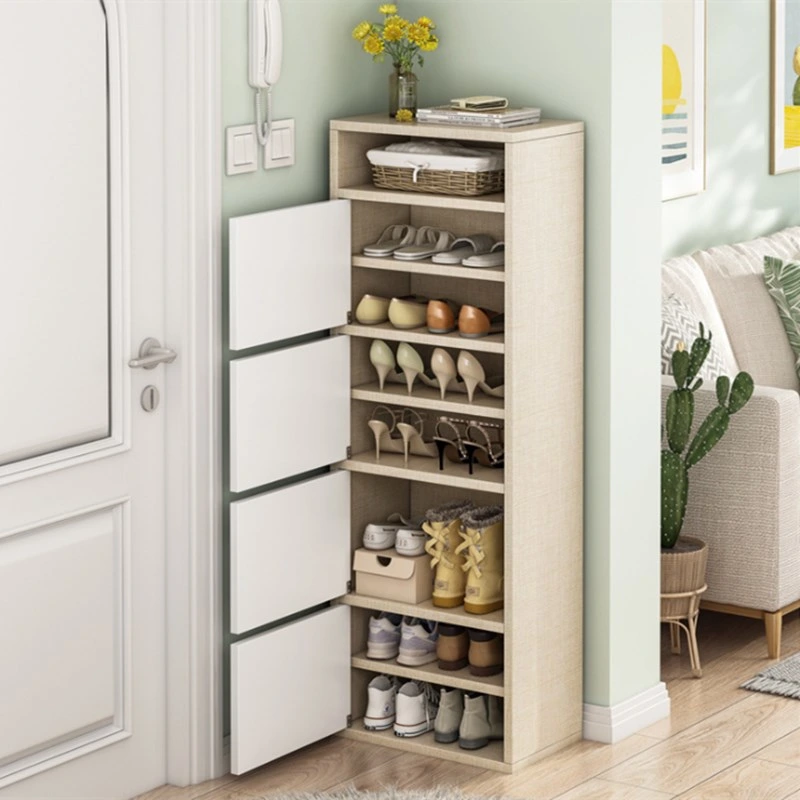 Shoe Rack Simple Doorway Household Economical Storage Room Beautiful Multi-Layer Dustproof Narrow High Vertical Small Shoe Cabinet