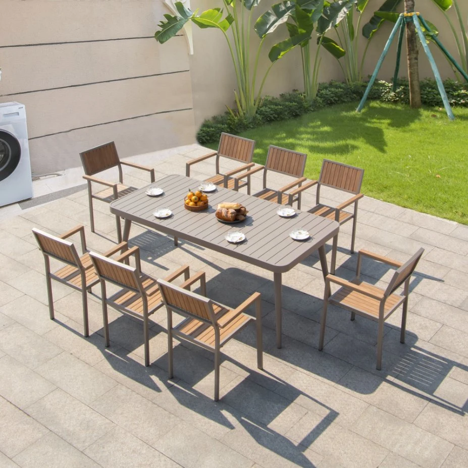 Yard Villa Garden Outdoor Leisure Furniture Aluminum Chairs and Tables Coffee Milk Tea Shop Outside Double Mesh Cloth Chair