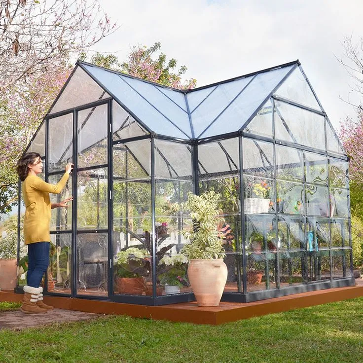 Garden Outdoor Sun Shelter Aluminium Glass Houses Sunrooms for Villa Garden Greenhouse