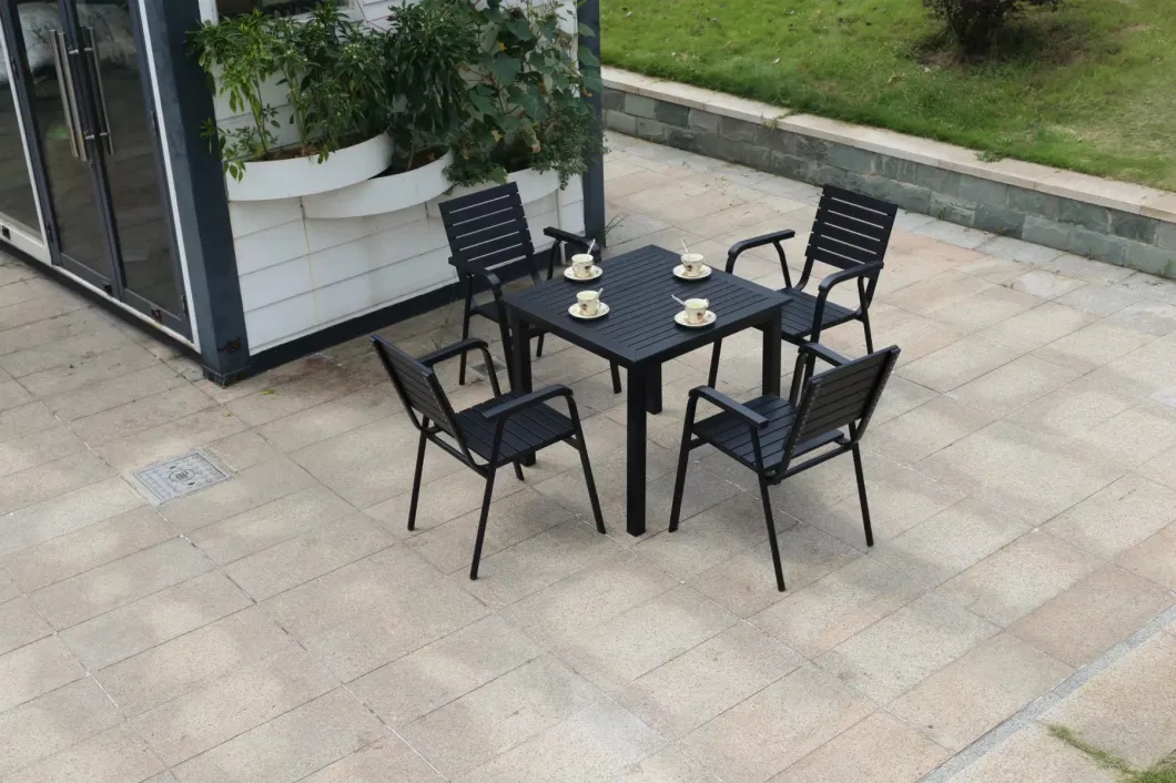 Outdoor Table Chairs Single Odd Chair Plastic Wood Yard Outdoor Open-Air Balcony Recreational Milk Tea Shop Cafe Tables and Chairs