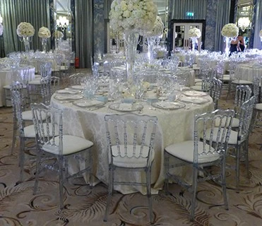 Wholesale Cheap Price Clear Plastic Resin Chivari Tiffany Phoenix Napoleon Transparent Hotel Chiavari Chair for Wedding