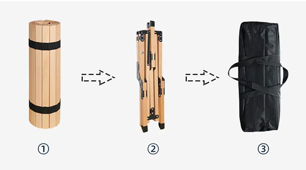 Wholesale Outdoor Portable Wooden Omelet Tables Picnic Camping Travel Leisure Beach Bamboo Folding Table