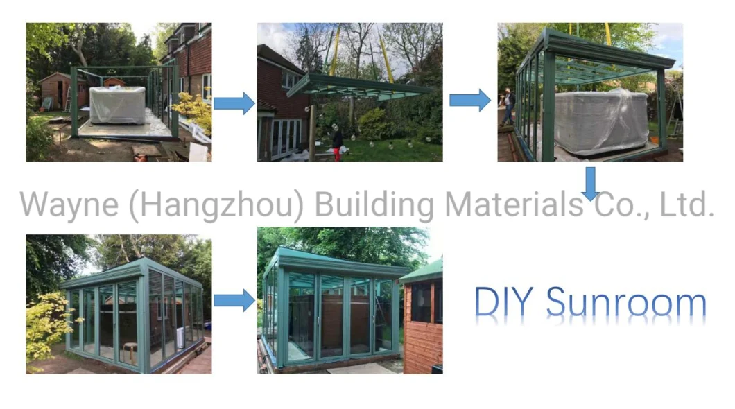 DIY Prefab Aluminum Glass Green House for Outdoor Garden House