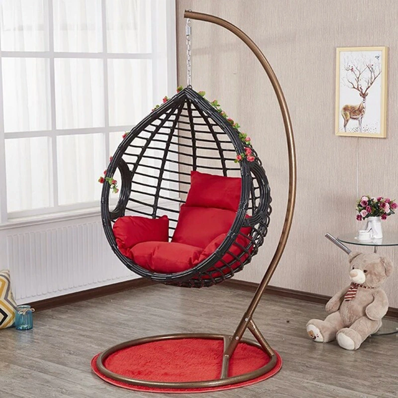 Cheap Price Indoor Outdoor Modern Hanging Swing Chair Bamboo Patio Rattan Wicker Egg Swing Chair