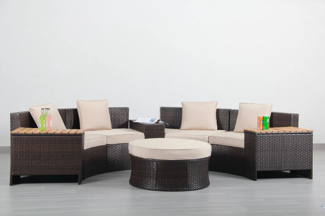 Modern Simple Rattan Outdoor Disassembly Sofa Combination of Eight Sets