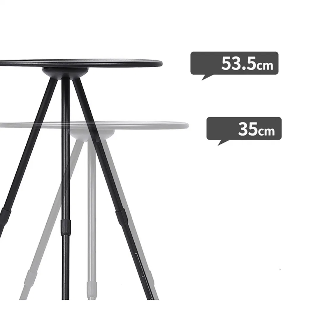 Aluminum Alloy Table Height Adjustable Table Folding Outdoor Picnic Fishing Barbecue Mini Round Table Wyz21780