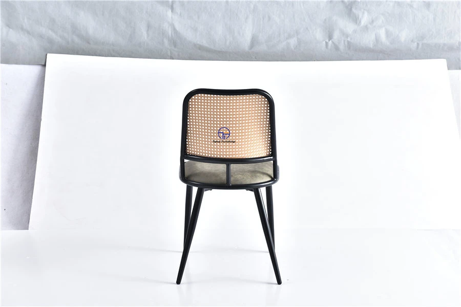 Factory Selling Hotel Restaurant Upholstered Rattan Dining Chair