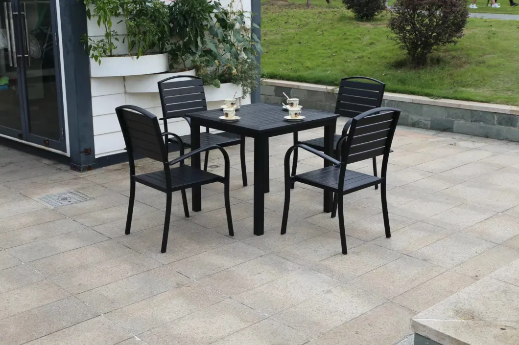 Outdoor Garden Villa Anticorrosive Wood Outdoor Balcony Table Waterproof Dew Formosa Wooden Tables and Chairs Combine Yard Outside