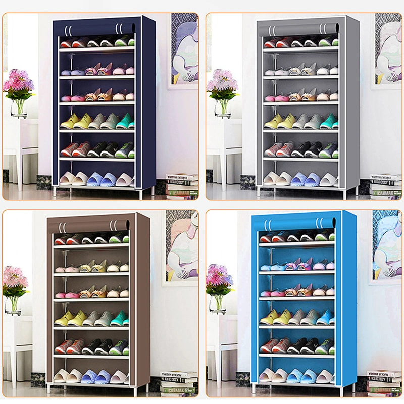 Multiple Layers Optional Portable Shoe Rack Organizer with Door