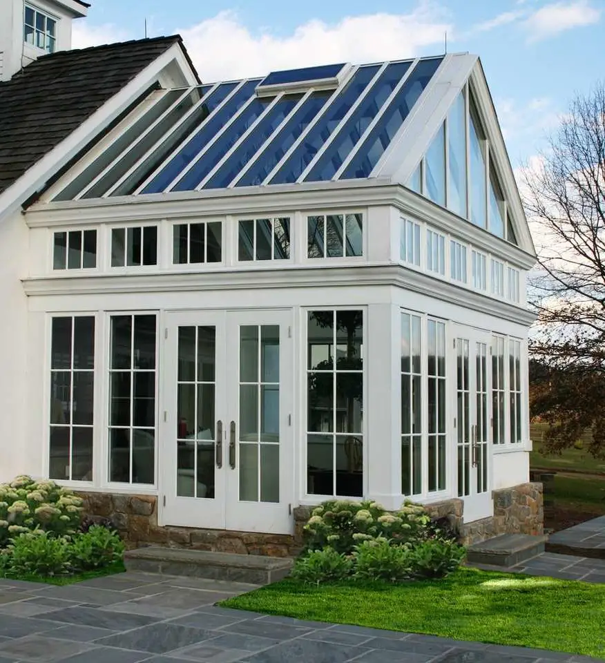 Manufacturer Outdoor Thermal Break Glass Sunroom Easy Installation Water Resistance Roof Sunroom