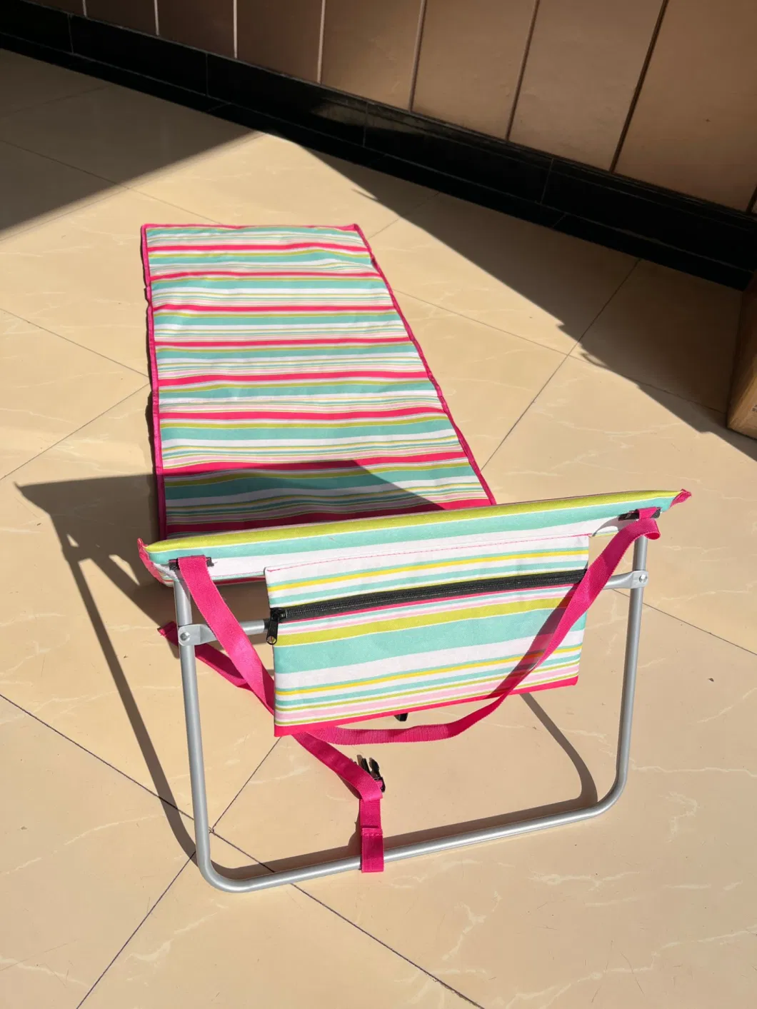 Folding Portable Beach Chair Waterproof Cloth Swimming Pool Camping Deck Chair