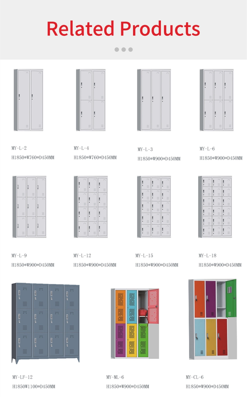 Grey Color Metal 12 Door Storage Locker with Key Lock