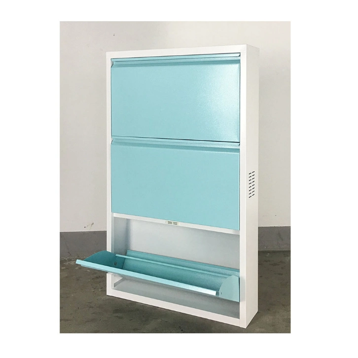 Fas-036A Shoe Drawer Cabinet Large Capacity Hidden 3 Tier Shoe Storage Cabinet Free Standing Rack for Entryway