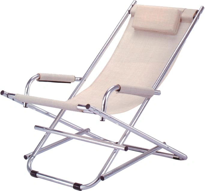 Reclining Deck Chairs Set, Steel Chaise Lounge Beach Pool Garden Furniture, Rocking Folding Chair, Rocking Beach Chair in Aluminum Frame