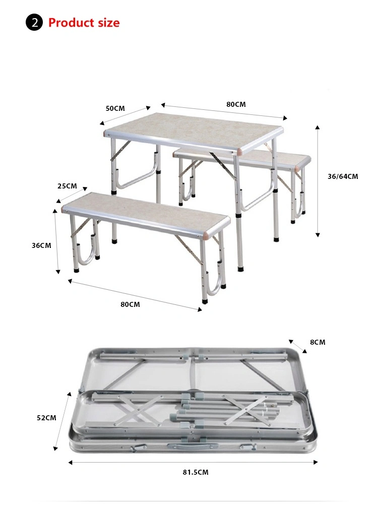 Portable Dining Table Set with Bench Modern