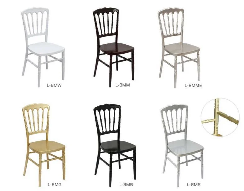 High Quality Hotel Wedding Event Plastic Resin White Napoleon Chairs