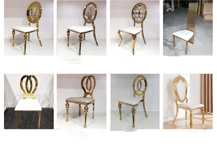 Golden Stainless Steel Chairs Event Wedding Party Decoration Wedding Chairs