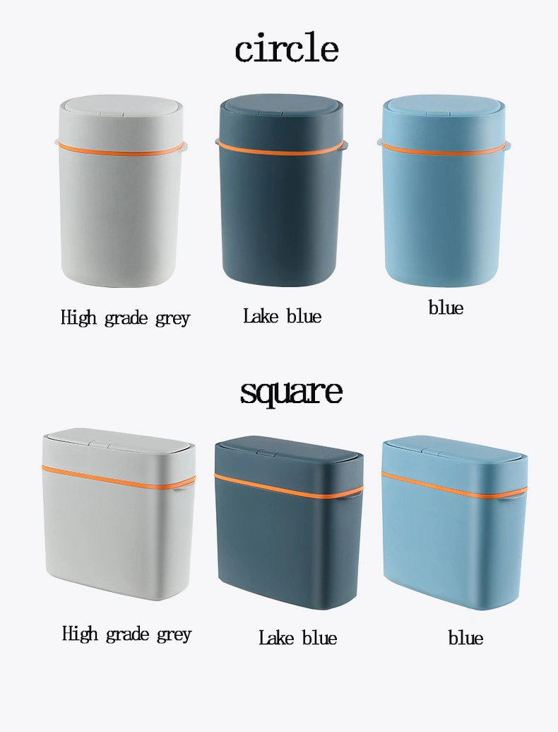 Portable Small Space Narrow Style Plastic Trash Can