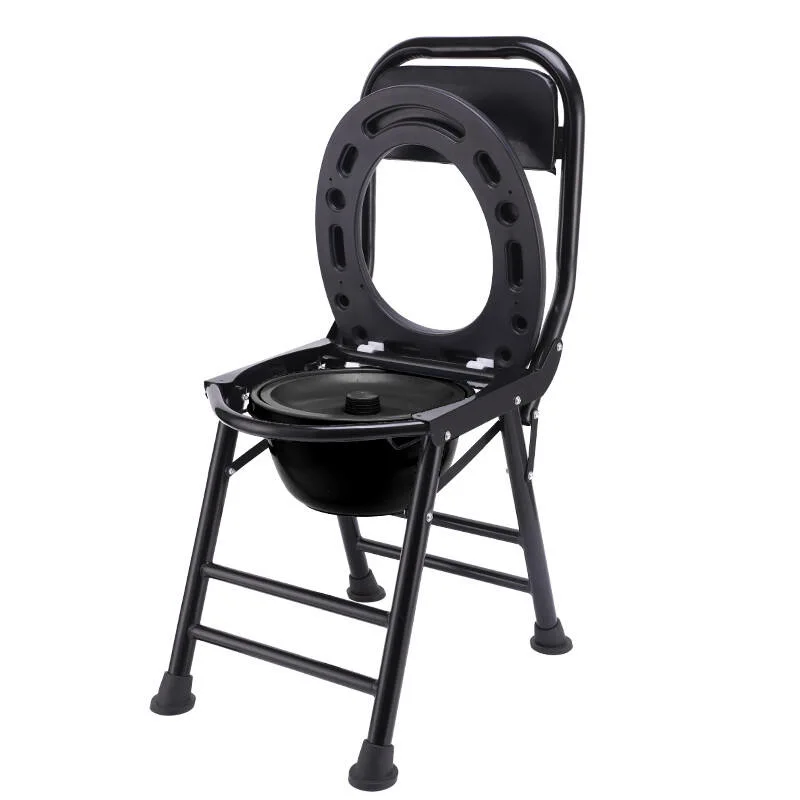 Adjustable Foldable Bathroom Commode Toilet Chair Comfortable Commode Chair