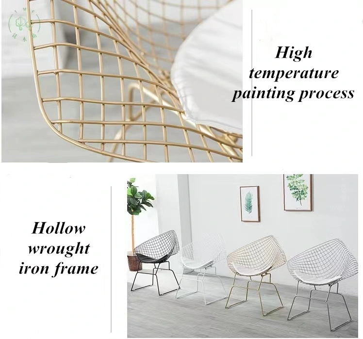 Wholesale Golden Hollow Iron Modern Living Room Home Office Dining Hotel Chair