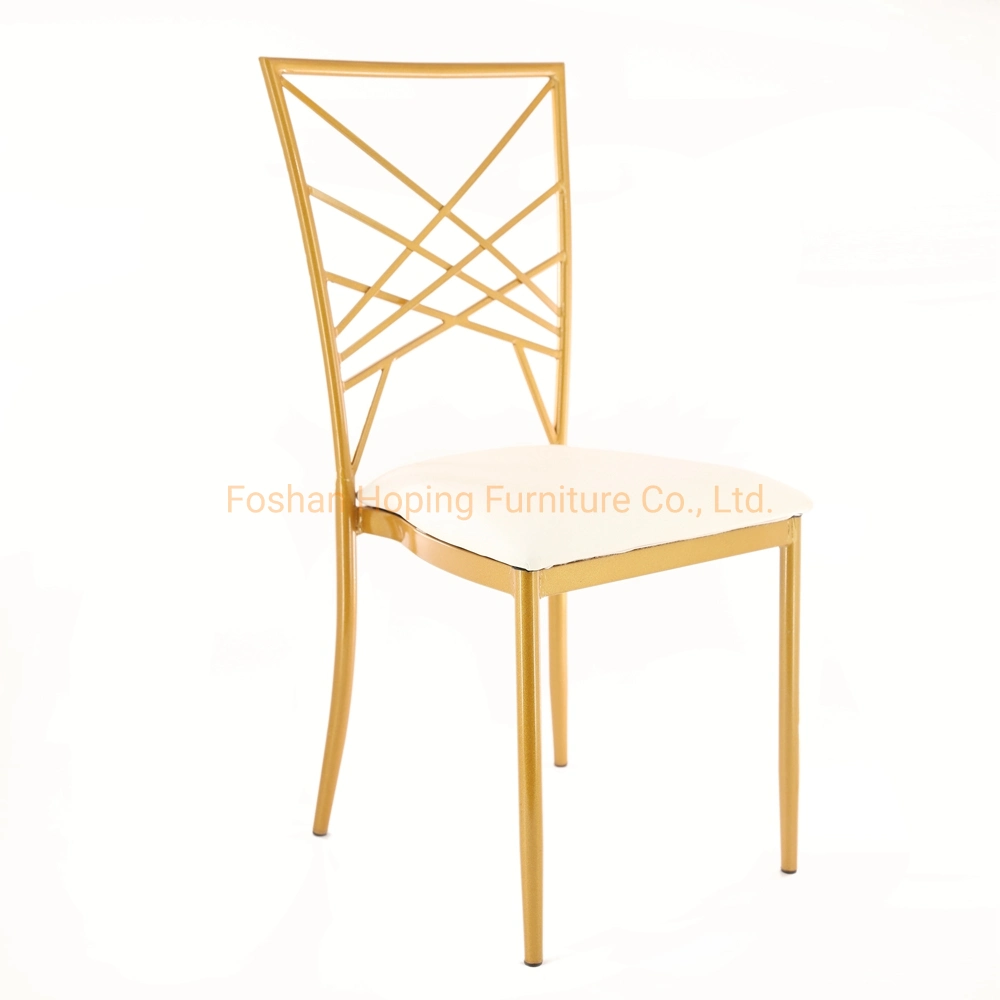 Cross Back Side Chair X Back for Kitchen Restaurant Dining Room Wedding Events Furniture Good Stackable Cheaper PU Dining Room Chair