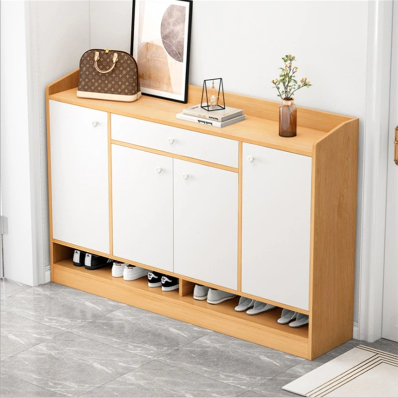 Shoe Cabinet Household Entrance Door Large Capacity Space Saving Simple Entrance Cabinet Solid Wood Balcony Storage Storage Hall Cabinet