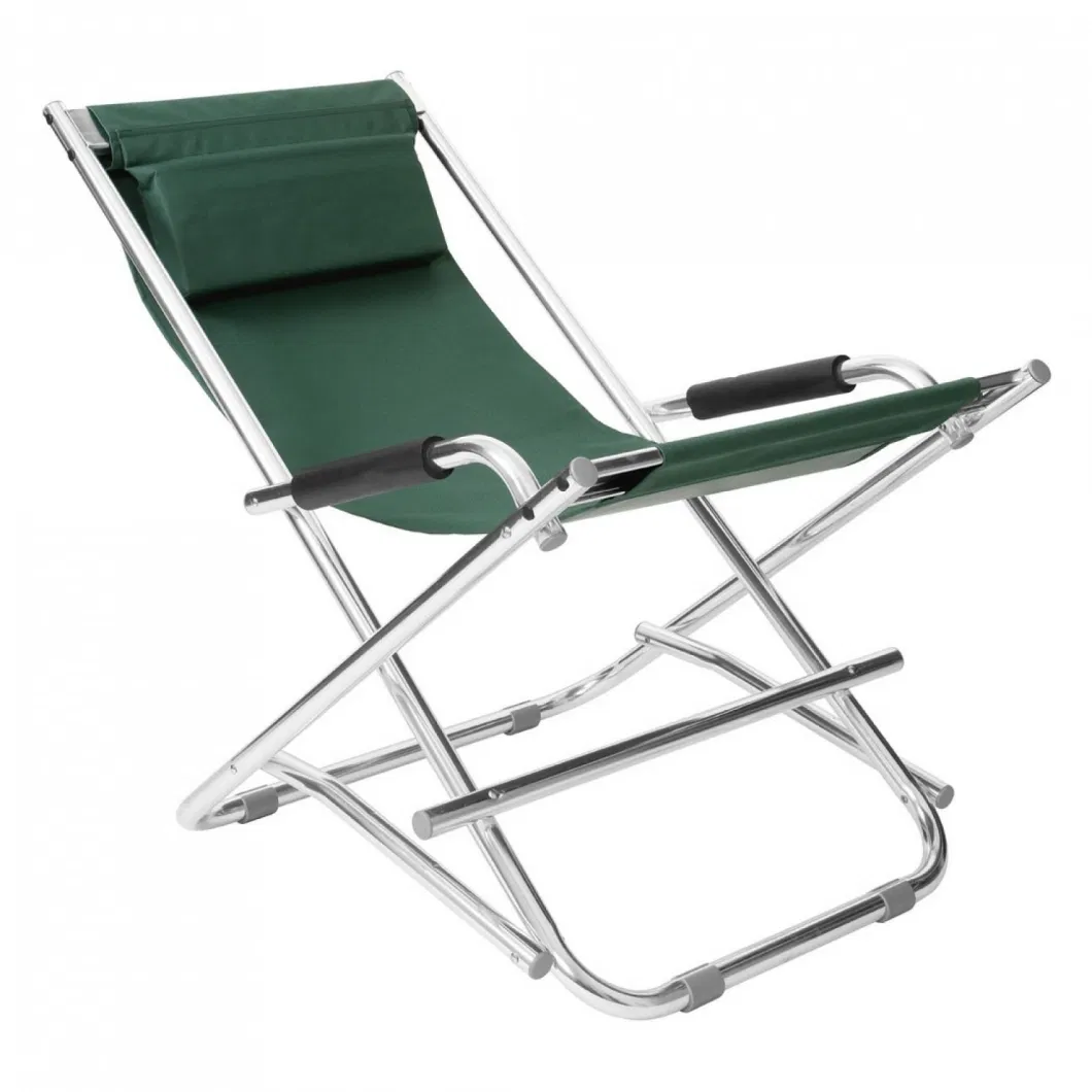 Reclining Deck Chairs Set, Steel Chaise Lounge Beach Pool Garden Furniture, Rocking Folding Chair, Rocking Beach Chair in Aluminum Frame