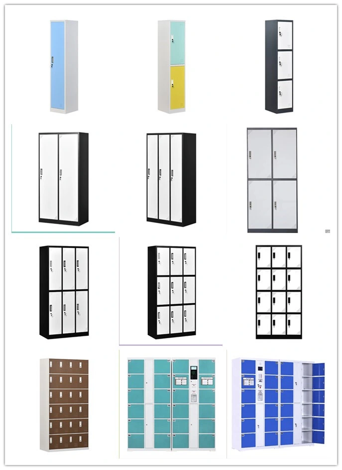 School Gym Office Metal Wardrobe 6 Tier Steel Locker Furniture