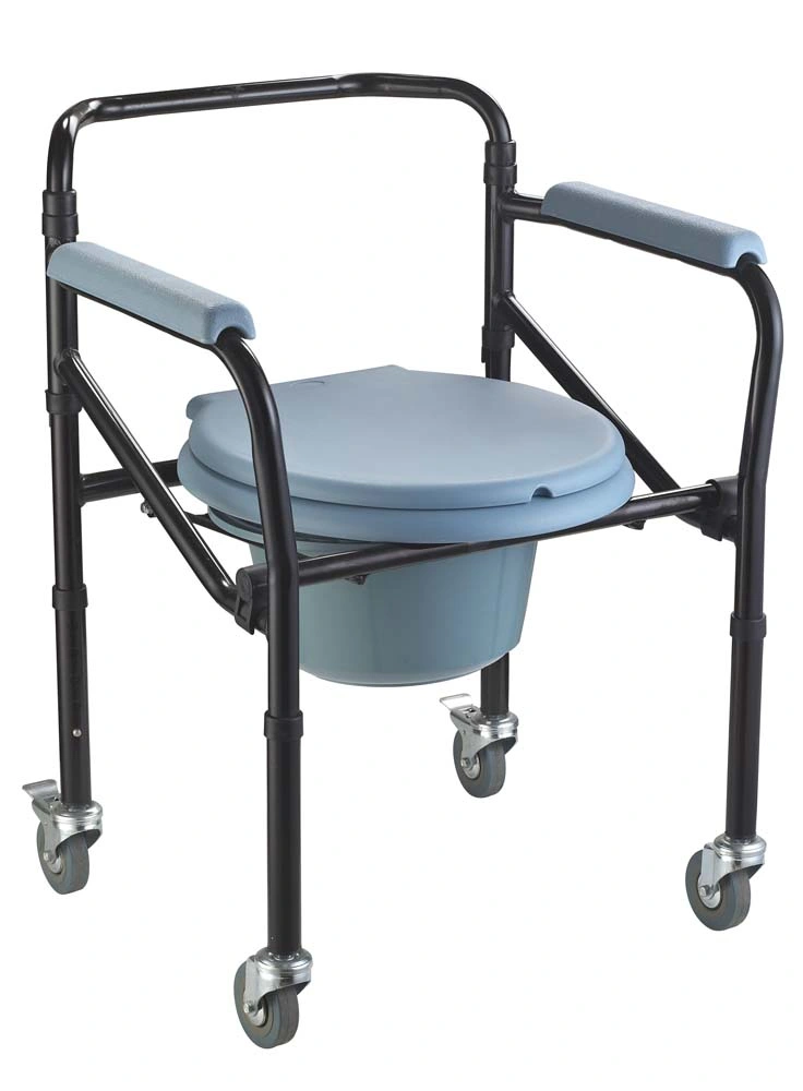 Practical and Comfortable Folding Transfer Chair Disabled People Products Commode Chair