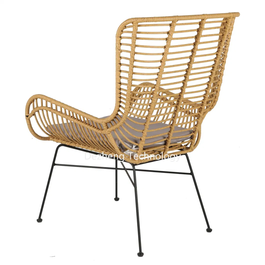 Modern Aluminum Rattan Garden Chair Dining Outdoor Combination Chair Set