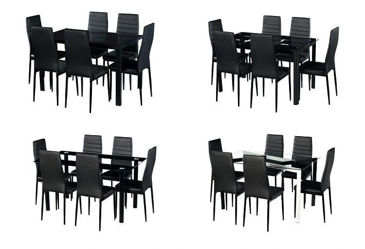 Modern Wholesale Round-Shape Table Garden Dining Tempered Glass Top Stainless Steel Leg Dining Table