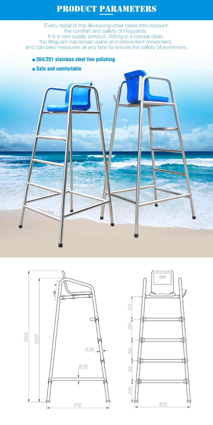 Detachable Stainless Steel Swimming Pool Equipment Life Saving Chair