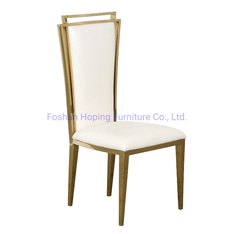 Dubai Banquet Black Waterdrop Design Back Golden Stainless Steel Chair Hotel Party Dining Chairs